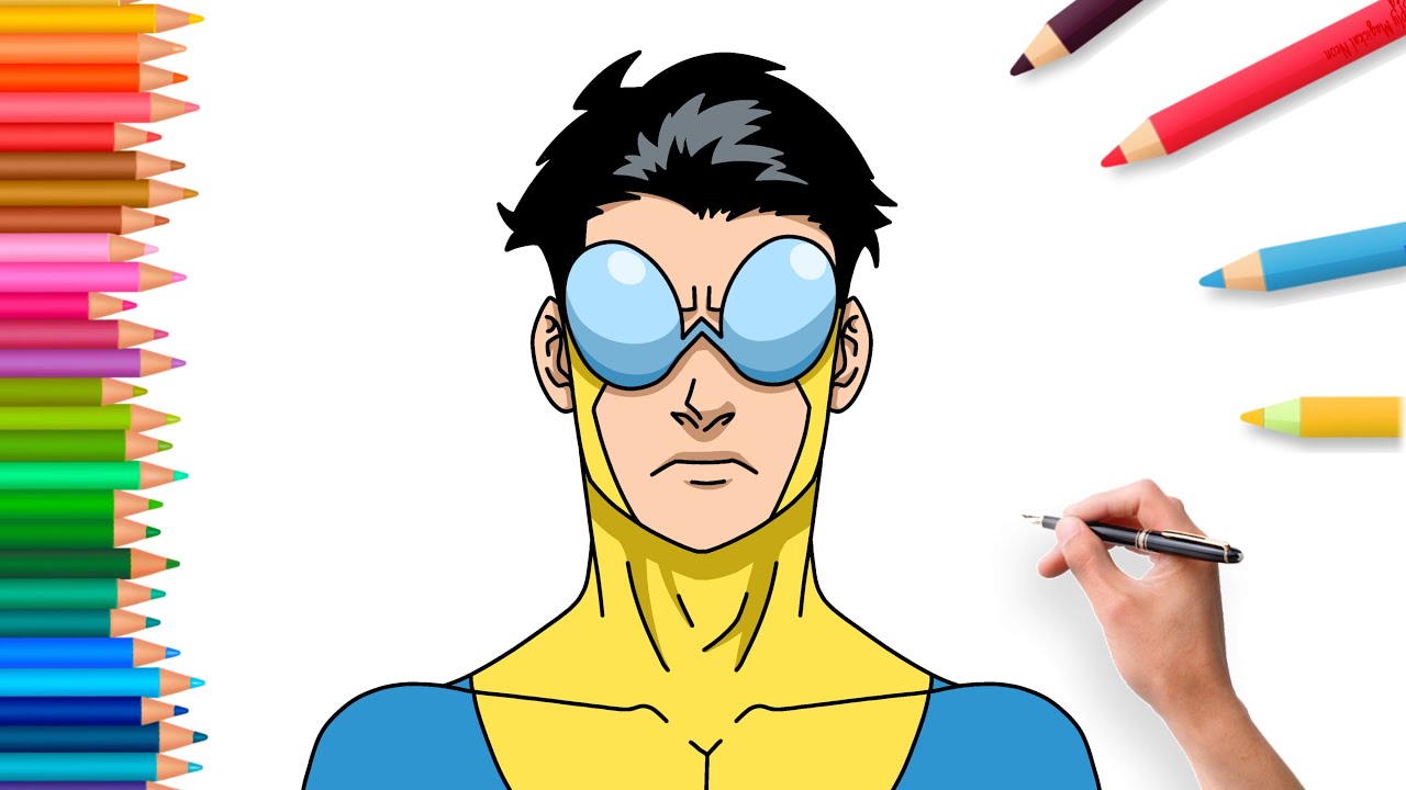 How to draw bug eyed Mark ( Invincible ) step by step | easy comic tutorial 