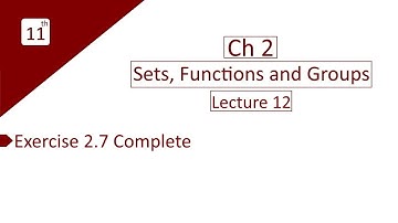 Exercise 2.7 Complete | 11th Class Maths | Sajjad Zafar
