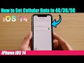 iPhone iOS 14: How to Set Cellular Data to 4G/3G/5G