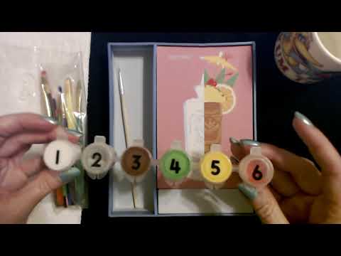 ASMR | Paint by Number Postcard (Margarita) (Soft Spoken)
