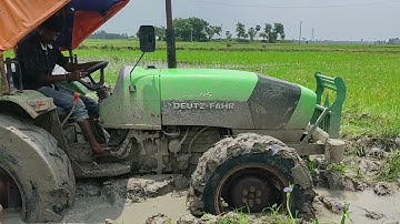 Dutz Fahr Tractor 4wd  Stuck In Deep Mud