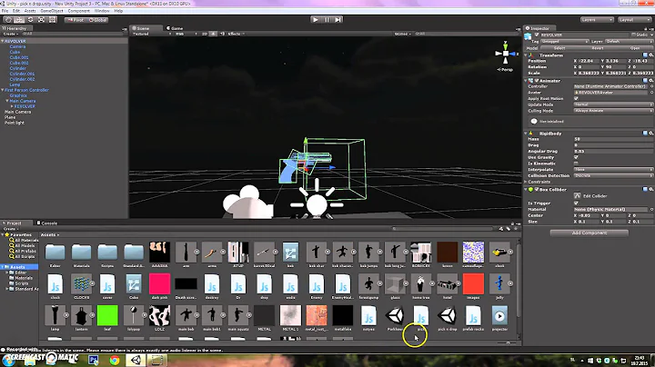 Unity 3d FPS How to Pick up,Drop Weapons