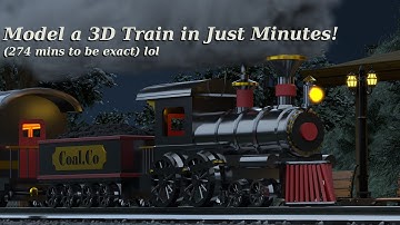 Making a Functioning Steam Train That Follows a Track in Blender🚂