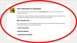 how to fix this connection is untrusted error || firefox