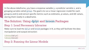 How to Run Multiple Linear Models in R and Store Outputs in a Dataframe