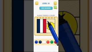 Flag Painting Puzzle Level 31 Draw New Caledonia Solution screenshot 3