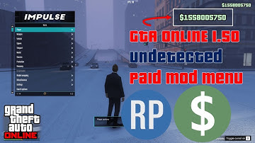 BEST GTA 5 MOD MENU IN 1.50 | Impulse VIP Menu (Buy IMPULSE with PayPal/Card) | Undetected (PAID)