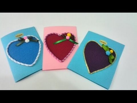 Tarjeta de Corazon Carton Ondulado - YouTube Tarjeta de Corazon Carton Ondulado - YouTube