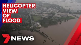 View of flooded area of Sydney seen from a helicopter - Monday 22nd March 2021 | 7NEWS