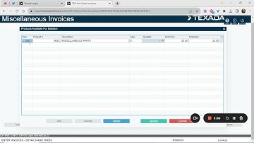 Texada SRM - How to Edit an Unposted Miscellaneous Invoice