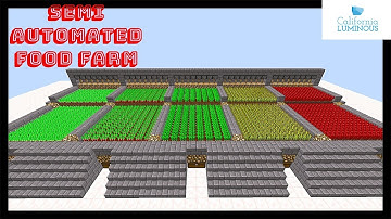 ✔ MINECRAFT SEMI AUTOMATED FOOD FARM TUTORIAL