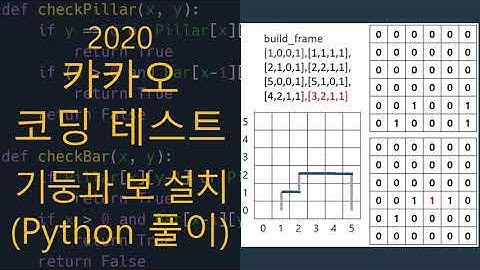 카카오 코딩 테스트 - 기둥과 보 설치 (Python 풀이)