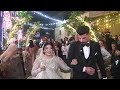 لحظه وصول اشيك عريس وعروسه 