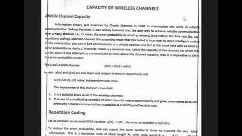 Capacity of AWGN Channel  Introduction