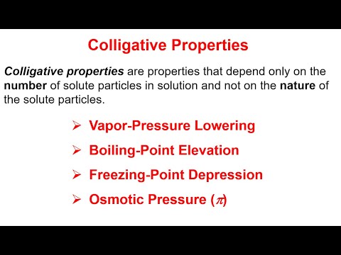 General Chemistry 2: Solutions - Colligative Properties (الخصائص التجميعيّة - الترابطيّة) Lecture 4