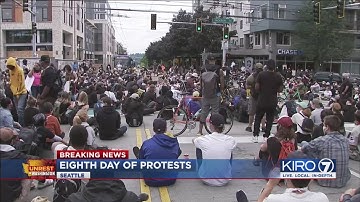 VIDEO: Protests continue for 8th day in Seattle
