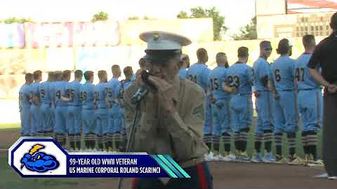 99-Year-Old WWII Veteran Performs National Anthem