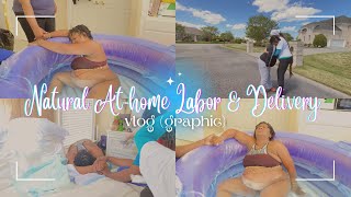 My sisters natural At-home child birth 👶🏽 Benaiah Barnes 💙 #vlog #baby #natural #delivery