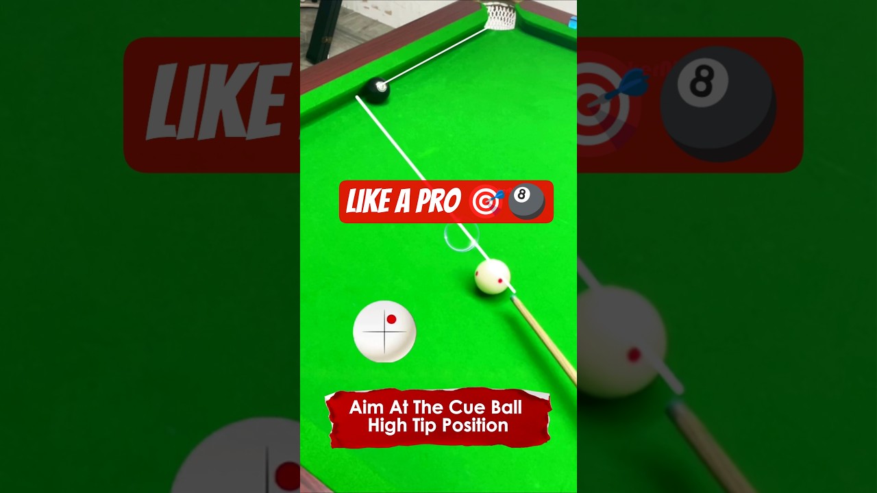 Cushion Pot With High Tip #billiards #snooker #8ballpool #trickshot #shorts