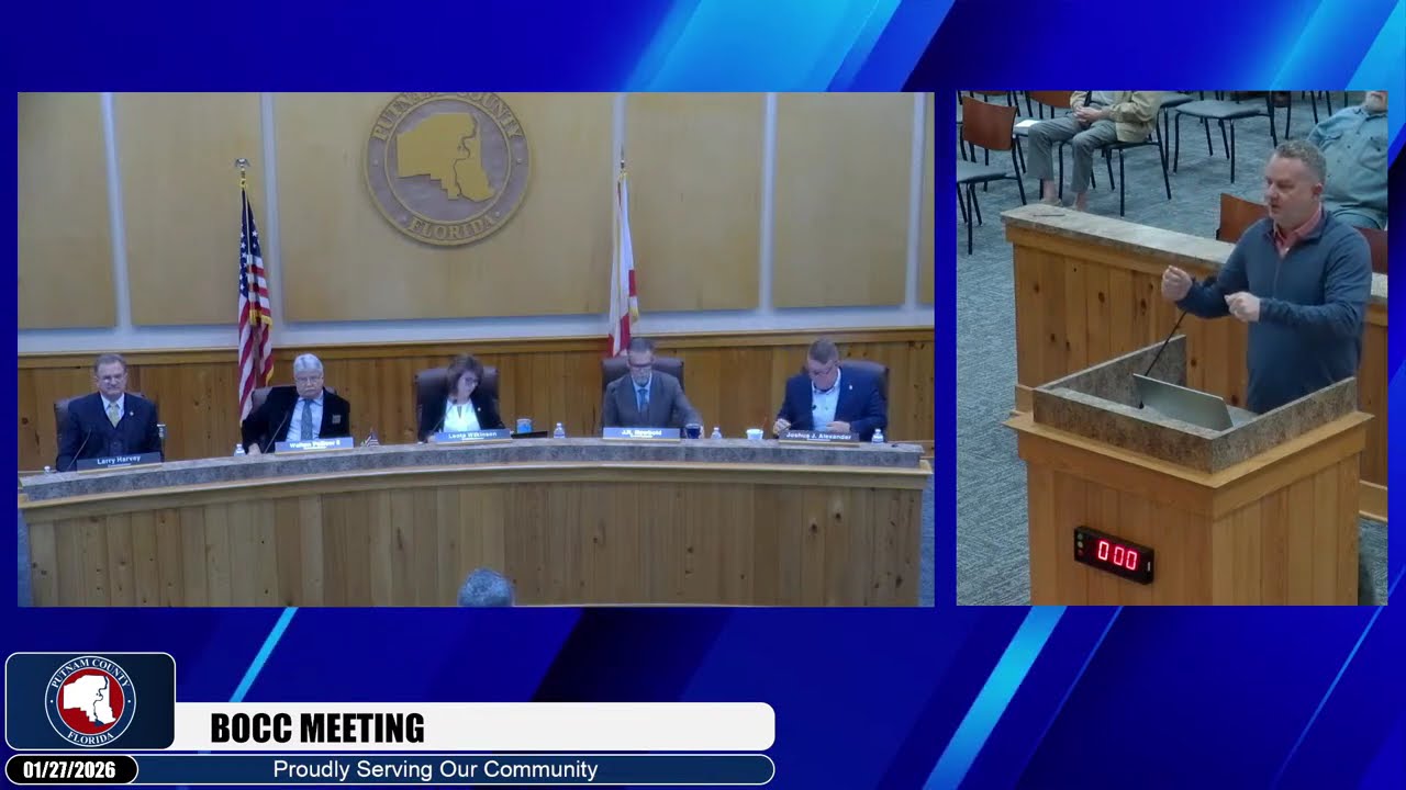 Putnam County BOCC Meeting January 27th, 2026
