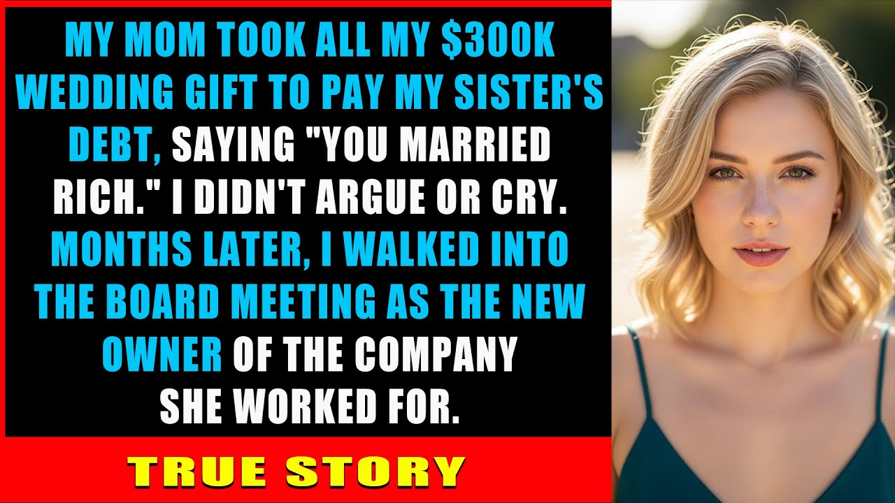Mom Took My $300K Wedding Gift to Pay My Sister’s Debt — Months Later, I Bought Her Company