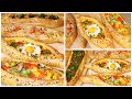 قوارب البيتزا التركية ب5 حشوات مختلفة وبعجين قطني يصلح لجميع المملحات من أروع ماتجربوا👌Pizza turque