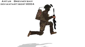 CoD4 Soldier mmd animation run test