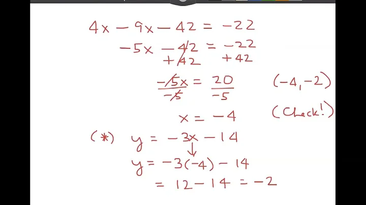 4.2 Solving Systems of Linear Equations by Substitution