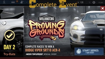 Need For Speed:No Limits| Dodge Viper SRT 10 ACR-X (Proving Grounds Day-2)|Vault Event|Tips& Tricks