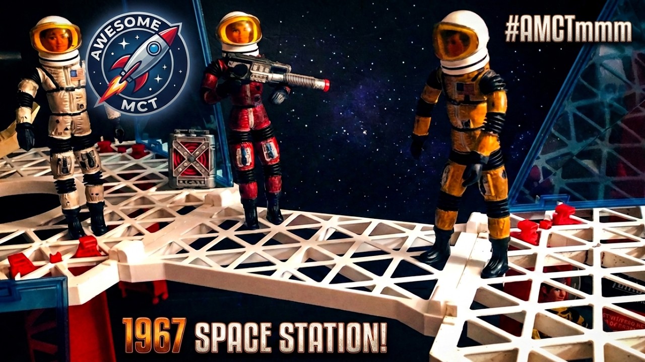 🌚🚀 Major Matt Mason : Space Station playset 1967 Mattel Toys