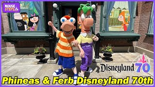 We Meet Phineas & Ferb At Disney California Adventure - Disneyland 70Th Anniversary