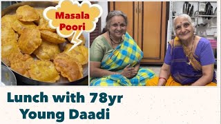 78 year Young  Dadi makes  Masala Poori for Lunch  I Lunch Time with Loving Daadi !