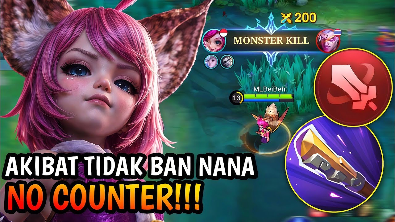 HERO RUSAK! LAGI META NANA TRINITY! INI DIA BUILD NANA 100% MVP| MLBB