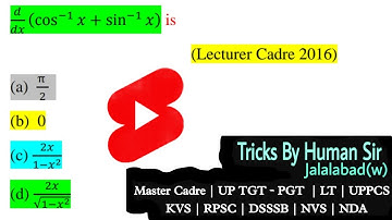 Derivative tricks for PGT / TGT teacher | Class 12 Differentiation tricks #shorts #Human_sir