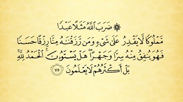شرح أحكام التجويد لسورة النحل من الآية رقم 73 إلى 76
