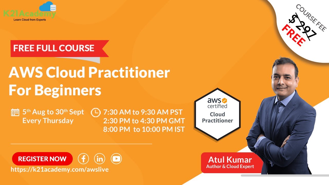 [FREE FULL COURSE] AWS Cloud Practitioner for Beginners - YouTube