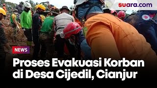 Proses Evakuasi Korban Gempa Cianjur di Desa Cijedil