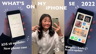 What’s on my iPhone SE *ios 16 update* | aesthetic set up, Pinterest