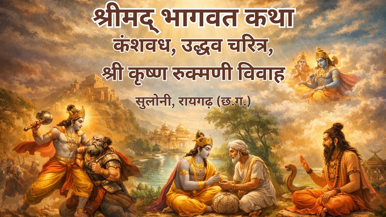 🔴 Live श्रीमद् भागवत कथा सुलोनी रायगढ़ (छ.ग.) | कंशवध, उद्धव चरित्र, श्री कृष्ण रुक्मणी विवाह