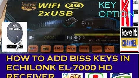 ECOLINK EL 7000 HD RECEIVER BISS KEY OPTION