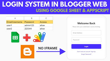 Hoe je een inlogsysteem in Blogger creëert met Google Sheets (gratis!) | D42
