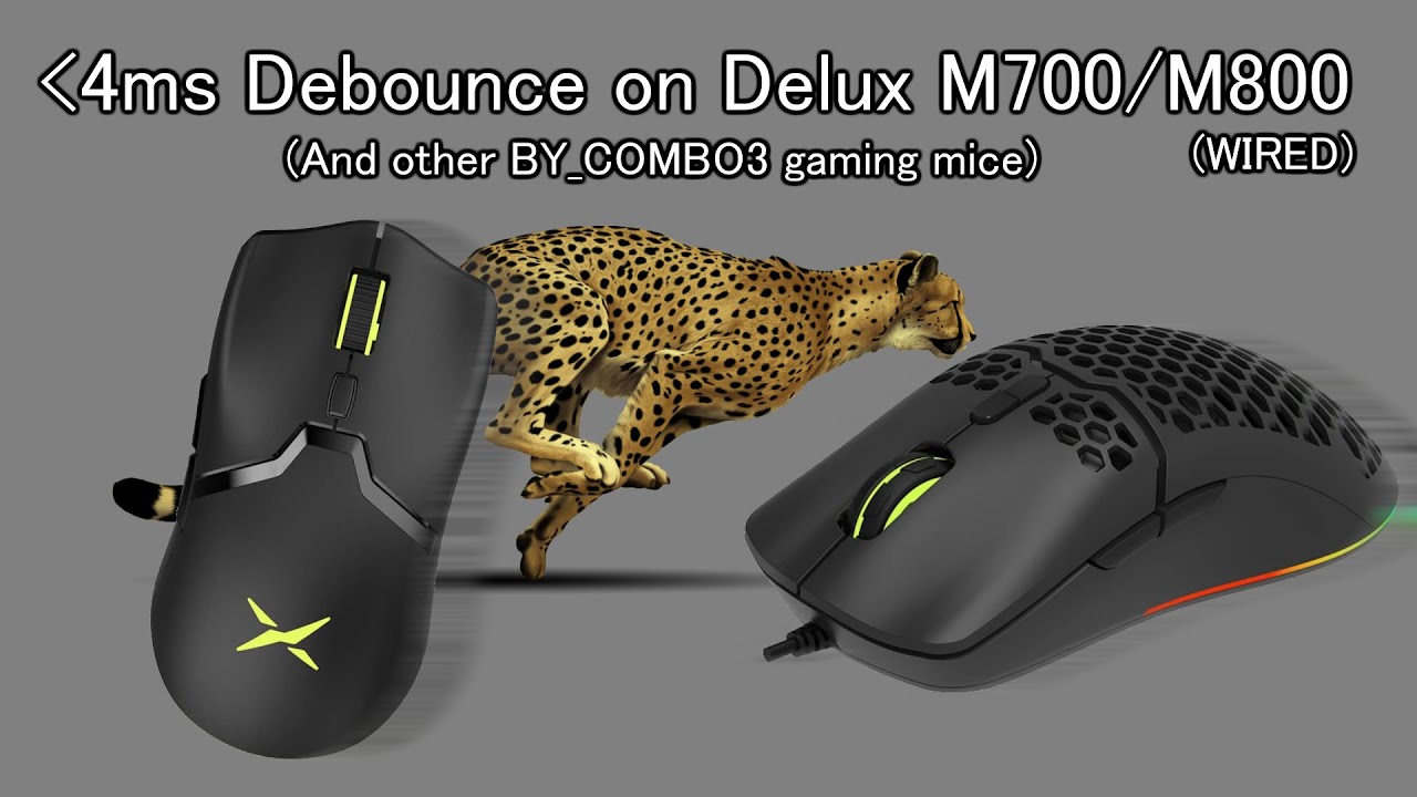 How to set lower than 4 ms debounce on the Delux M700/M800 (WIRED