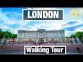 4K City Walks: Globe Theater to Buckingham Palace London  - Virtual Walk Walking Treadmill Video