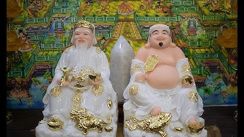 Tượng Thần Tài Ông Địa đẹp bằng bột đá thạch ngọc 30cm