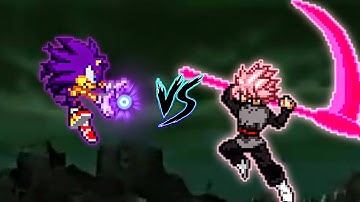 Multiverse Sonic V2 (all form) (New) VS Goku Black SSR DBFZ V2 in Jump Force Mugen