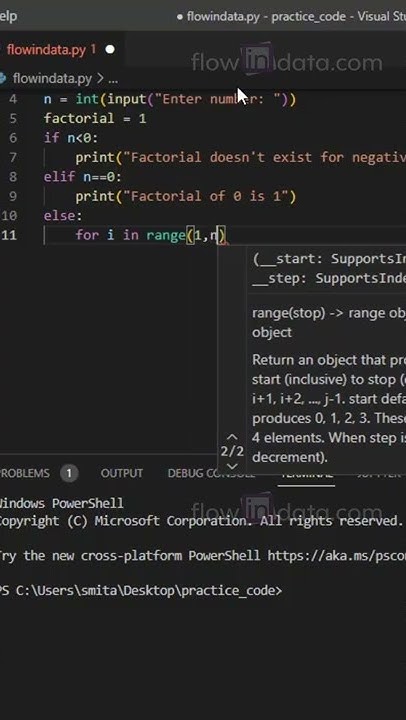 Python Program To Calculate Factorial Using For Loop #shorts - YouTube