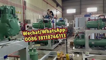 Four Units 10T Daily Capacity Water Cooling Flake Ice Machine With Bitzer Compressor
