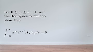 EX: Solving an integral with Hermite polynomials with the Rodriguez formula
