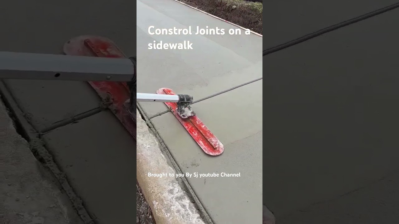 Making Control Joints | Expansion Joints on a sidewalk 