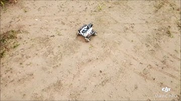Kromek radiation detectors on wheeled rover drone